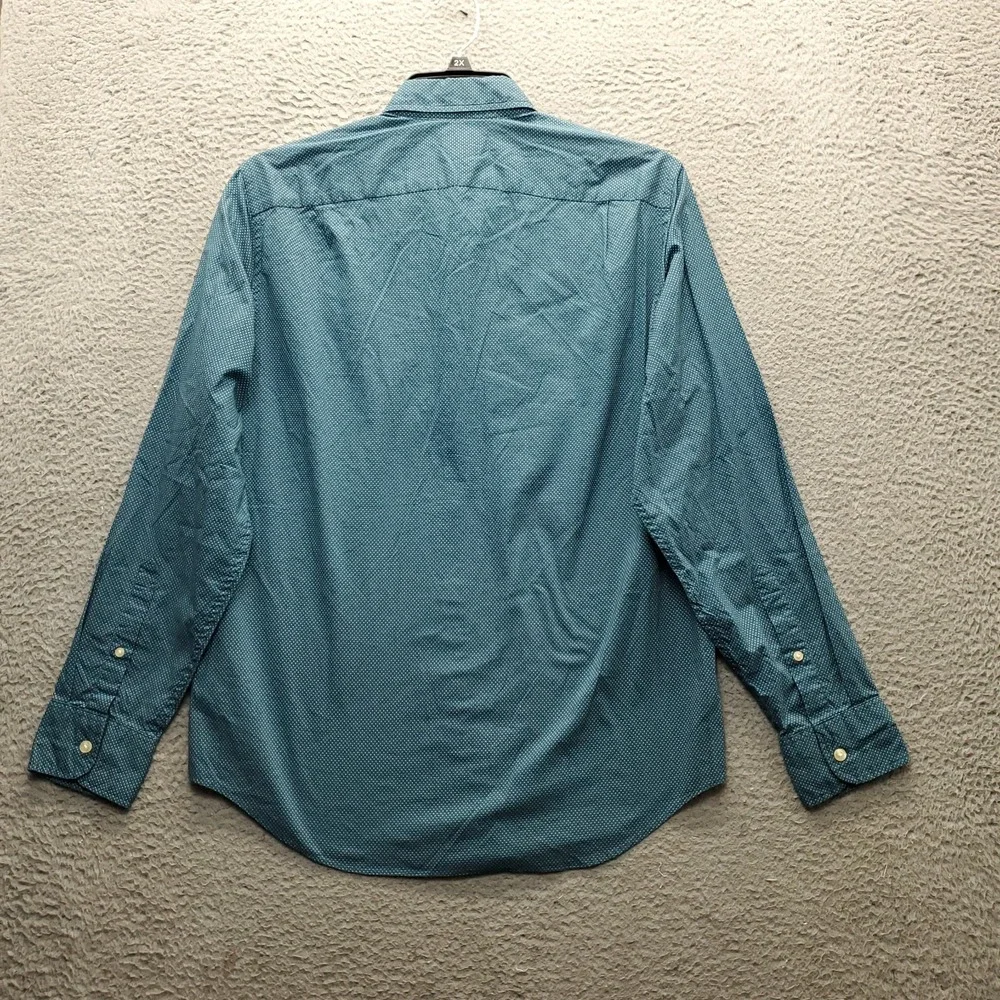 J.CREW Shirt Mens Medium‎ Multi Polka Dot Classic Long Sleeve Collared Button-Up